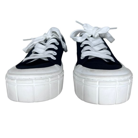 Mad Love Fran Women's Black White Lace Up Canvas Sneaker Shoes Size 7 - Picture 7 of 8